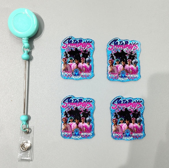 Wholesale 10pcs/Pack Tidol Groups DIY Acrylic Flatbacks for Badge Reels Keychains